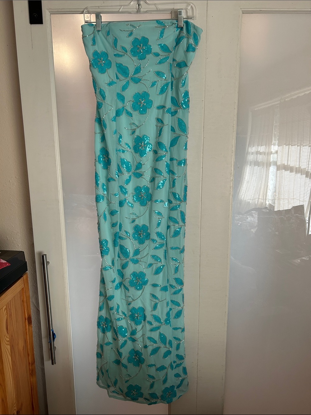 Floral Sequin Maxi Dress